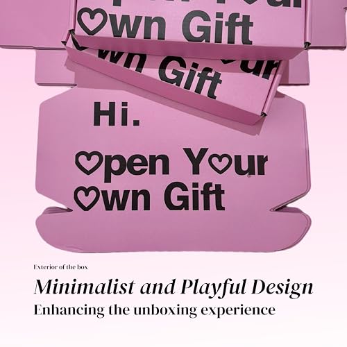 Image of Black and Pink Romantic Small Shipping Boxes, 9.8 x 6.3 x 2 inches, 10 Pack Corrugated Cardboard Mailing Boxes