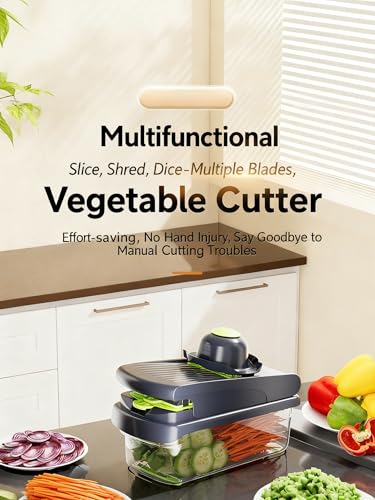 Cortadora Mandolina Vegetales Multi Función Diseño ABS Acero miniatura 4