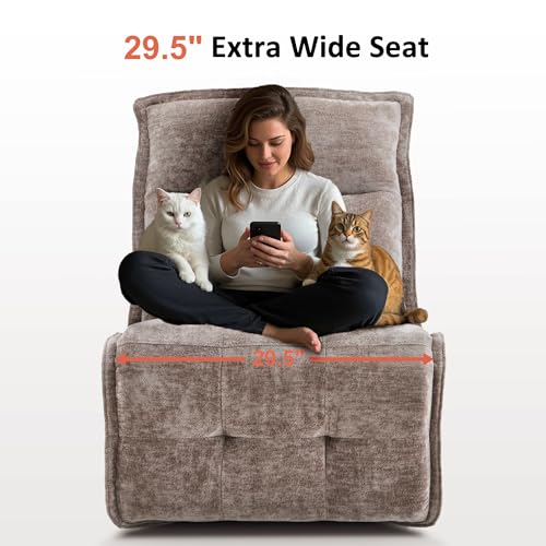 Sillón Reclinable Plegable Marrón miniatura 5