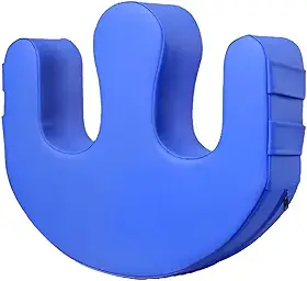 Almofada Ortopédica Giratória, Azul, Design Ergonômico, Auxílio para Transferência de Pacientes Acamados e Idosos, Superfície Curva