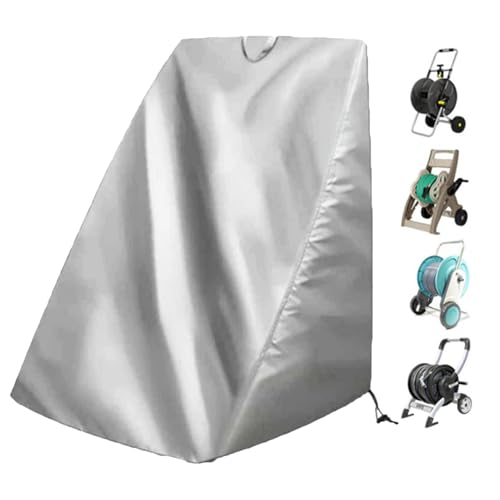 屋外ホースホルダーカバー - 防水リールプロテクター、耐紫外線保管シールド、厚手の布地ガード |パティオヤード全天候型季節保護用の耐久性のあるガーデンホースカバー