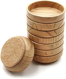 Felt Floor Cups 60mm/ 2.4 Inch Round Furniture Felt Castors Non Slip Floor Protector for Chair Legs Furniture (Beige, 8 Pieces)
