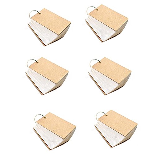 Yigo  Tarjetas de estudio de papel, con anilla, fáciles de girar, color blanco