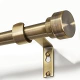 Oneach Bastone per tende resistente per finestre da 167 a 300 cm, asta per tende in bronzo anticato da 2,5 cm, lunghezza regolabile con terminali in metallo, decorazione moderna per camera da letto