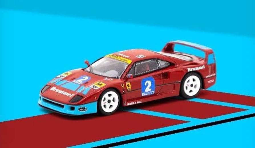 ターマックワークス フェラーリ F40 GT 特別版 ミニカー 2台セット Tarmac Works X iXO Models 1/64 Ferrari F40 GT Italian GT