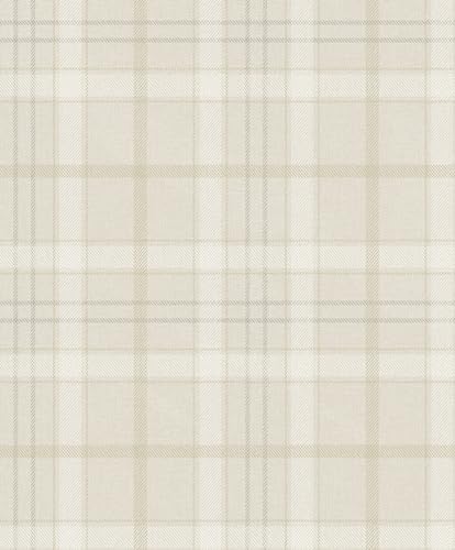 NextWall Tailor Plaid Peel and Stick Wallpaper (Neutral)