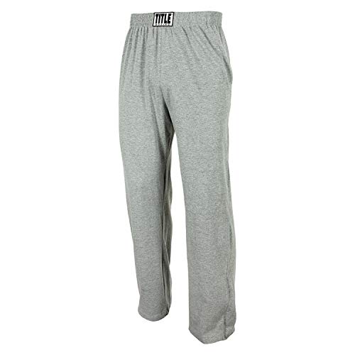 Title Boxing Cotton Jersey Pants, Grey, Large
