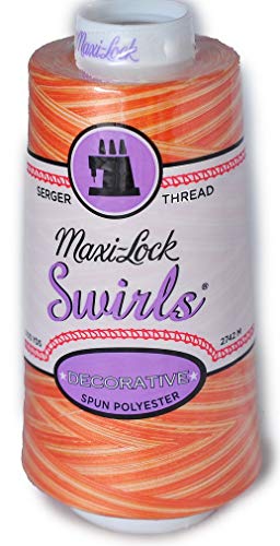 Maxi Lock Swirls Orange Creamsicle Serger Thread 53-M51 miniatura 1