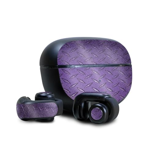 Image of Glossy Glitter Skin Compatible with Bose Ultra Open Earbuds - Purple Diamond Plate - Premium 3M Vinyl Protective Wrap Decal Cover - Easy to Apply | Crafted in The USA by MightySkins