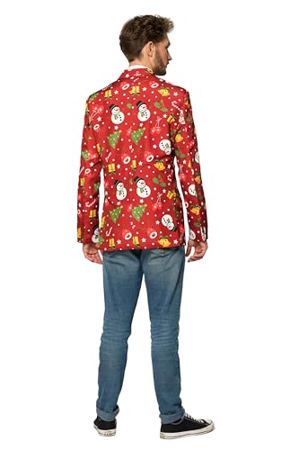 Suitmeister Men's Christmas Suit - Real Light Up Festive Outfit Slim Fit3