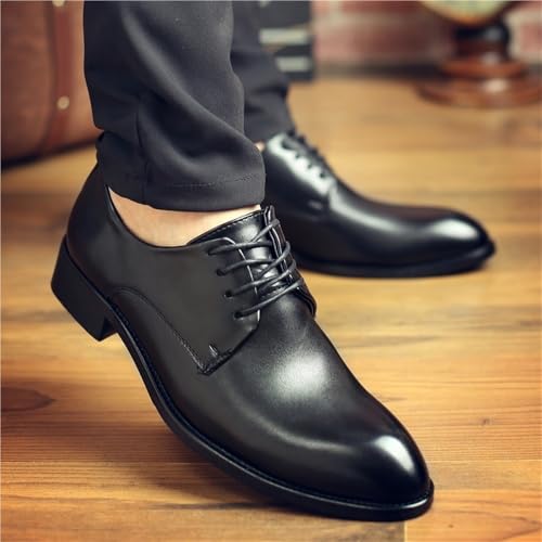 Wedding Shoes for Men Genuine Leather Dress Shoes with Orthotic Support Men's Formal Lace-up Oxfords2