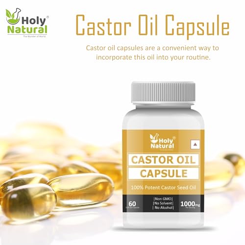 Holy Natural Castor oil Capsules - 60 Softgel Capsule