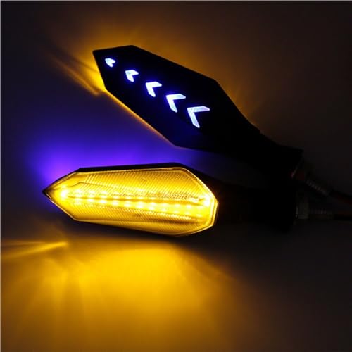 Intermitentes universales para motocicleta con luces de parada traseras ámbar pack de 2 2