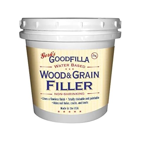 Water-Based Wood & Grain Filler (Trowel Ready) - Ebony - 1 Quart By Goodfilla | Replace Every Filler & Putty | Repairs, Finishes & Patches | Paintable, Stainable, Sandable & Quick Drying Cover