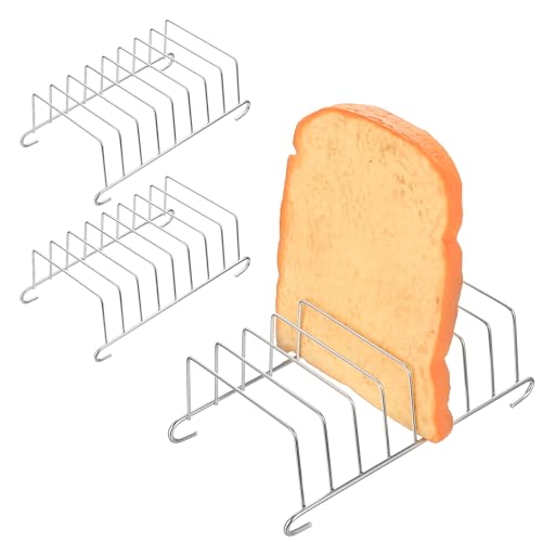 3 StkToastständer für Heißluftfritteuse,Edelstahl Toasthalter für Heißluftfritteuse Airfryer Toast Einsatz,Toastständer Airfryer,Toastständer Edelstahl Toast Rack für 8 Scheiben Brotregal Haushalt