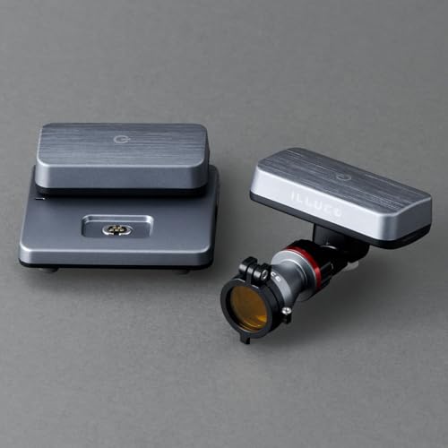 ILLUCO Wireless Headlight (Gray) for Dental Loupe, Head Light, Headlamp for Dental Surgical Medical Binocular Loupe with 2 Hours Battery up to 35,000 LUX, Light Weight Design 40g