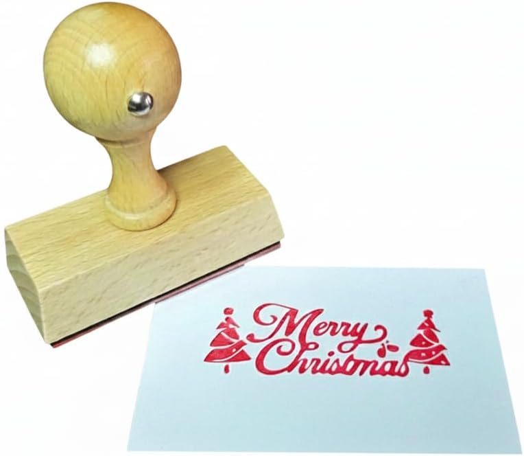 Colop Decorative Novelty Craft Stamp – Rubber Ink Stamp for Scrapbooking, Planners, Card Making, Classroom Activities, DIY Paper Crafts, and Creative Projects (Merry Christmas)