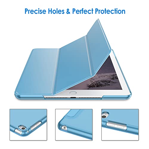 Image of JETech Case for iPad Air 2 (2nd Generation), Smart Cover Auto Wake /Sleep (Blue)