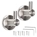 Produktbild Pulluo 2pcs Handtuchhaken zum Bohren Garderobenhaken Edelstahl Haken Gebürstet Silber Mantelhaken mit Schauben Kleiderhaken für Bad Toilette Küche Büro Wand Tür Klebehaken