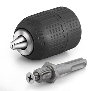 JTENG Mandrino Autoserrante 2-13mm Heavy Duty Keyless Drill Chuck Trapano Mandrino Chiusura Rapida con Adattatore SDS