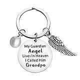 Grandpa Sympathy Jewelry Grandpa Memorial Keychain Keyring Grandpa Memorial Gift in Memory of Grandfather Cremation Remembrance Gifts Sympathy Gift