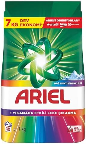 Ariel Dağ Esintisi Renkliler Toz Çamaşır Deterjanı 7 Kg 46 Yıkama — Amazon ürün görseli