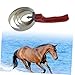COOLHIYA Stainless Steel Spring Curry Comb with Ergonomic Grip Reversible Smooth and Sharp Rings for Horse Grooming Barn Stable Brush Random Color Random Color
