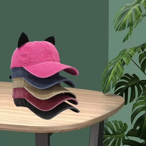 Image of Mens Baseball Cap Baseball Hat Funny Trucker Hats for Men Women Cute Beanie Distressed Cap Ponytail Hat for Women