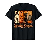 Photo Gallery spooky season - funny halloween retro cartoon design maglietta Photo Gallery spooky season - funny halloween retro cartoon design maglietta