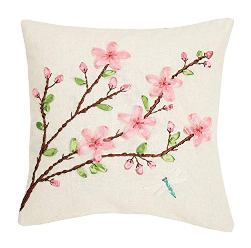 Peking Handicraft 24JES849C16SQ Embroidered Cherry...