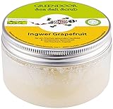 GREENDOOR Körperpeeling Meersalz Ingwer Grapefruit 280g, natürliches Salz-Peeling ohne Mikroplastik, Natur Duschpeeling ohne Konservierungsmittel, Body Scrub, Sauna-Salz