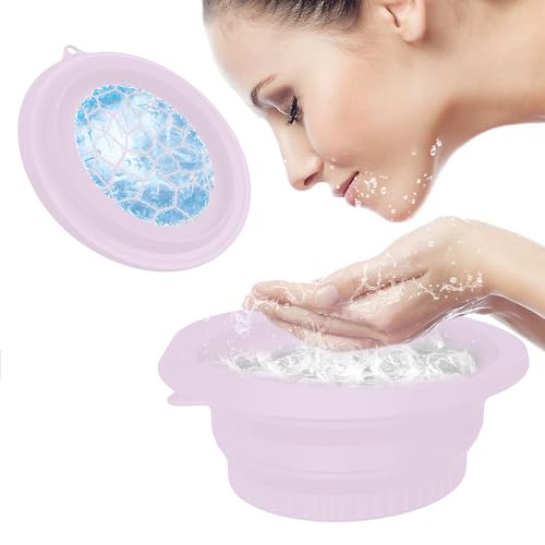 Image of Ice Bowl for Face Dipping, Ice Face Dip Bowl, Ice Tub for Face Dip, Ice Water Bowl for Face, Ice Bath Bowl for Face, Ice Bucket for Face Dip, Face Ice Bath Bowl, Foldable Face Ice Bowl, Ice Dunk Bowl