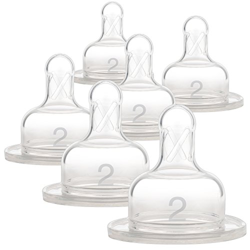 Image of Dr. Brown's Original Wide-Neck Nipple, Level 2 (3m+), 6-Pack