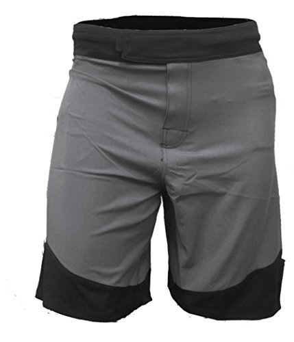 Epic MMA Gear WOD Shorts for Men Agility 3.0 (34, Grey/Black Trim)