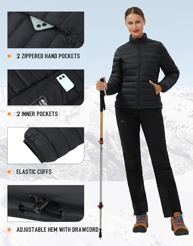 Pioneer Camp Women's Packable Puffer Jacket Winter Lightweight Quilted Coat Water-Repellent Insulated Thermal Warm Outerwear 6