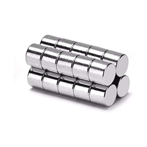 daw21onlineshop Neodymium strong super magnets 6x5mm 10 pieces N35 Very strong magnets for glass magnetic boards, magnetic boards, whiteboards, blackboards, pin boards, refrigerators Cover