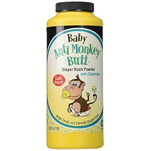 Baby Anti-Monkey Butt Diaper Rash Powder, 6oz. Bottle – 3 Pack