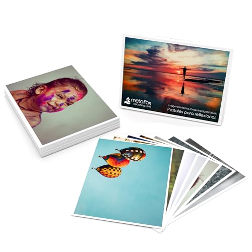 metaFox - Juego de tarjetas postales originales de tipo especial con 52 tarjetas – Juego de cartas de conversación juego de atención plena herramienta de entrenamiento motivacional tarjetas de