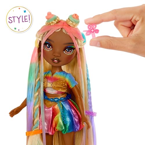 Rainbow High Muñeca Meline 11" con Kit para Peinar miniatura 4