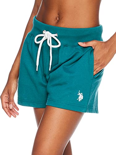 U.s. Polo Assn. Womens Shorts With Pockets - Green Sweat Shorts - Plus Size Pajama Shorts For Women (Dark Green, 3X) #TOP26