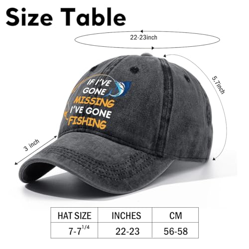 Image of Fishing Adjustable Cotton Baseball Cap, Funny Trucker Hat Gift for Men Women Grandpa Dad Fishing Lover Fisherman
