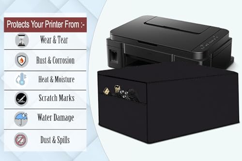 Image of The Furnishing Tree Polyester Waterproof & Dustproof Printer Cover - Compatible with Auto Duplex Laser Brother HL-L2400D Printers, Heavy-Duty coffee Polyester , Dimensions in DxWxH - ( 36x39x20 CM)
