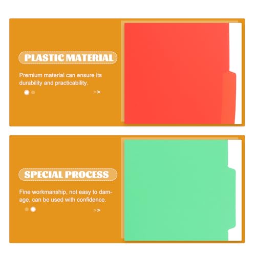 Healeved 6pcs Plastic File Organizer Folders for Office and School Use Lightweight and Easy to Carry Testing Paper Folder with Inner Clip Design for Document and Test Paper Random Color - Image 9