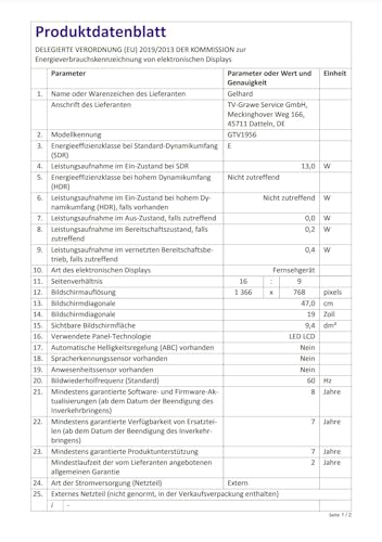 Gelhard GTV1956 + Soundbar LED Smart TV mit DVD und Bluetooth DVB-S2/C/T2 für 12V u. 230Volt WLAN – Bild 8