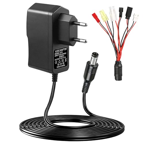 Cargador Inteligente para Batería de Coche Teledirigido 2,4V–12V NiMH/NiCd 2–10S, Cargador de Batería de Coche RC con 5 Adaptadores Universales, Carga Segura para RC, Airsoft, Barcos y Aviones - imagen 7