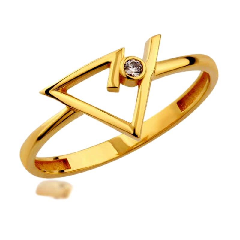 Bague imposante argent 925 et or avec pierre CZ éclatante haute joaillerie