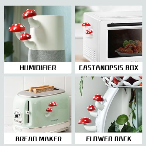 Imanes decorativos de refrigerador set de 3 rojo miniatura 5