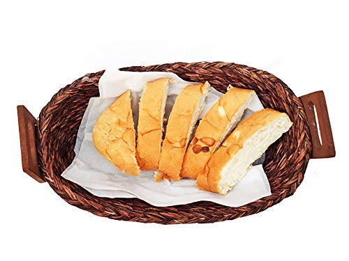 KADAM HAATSabai Bread Basket, Storage Basket, Ideal for Serving Bread, Fruits, Snacks, Organizer Basket. Perfect uses at Home, Office, Restaurant (Brown)