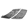 APS Premium Stainless Steel SS Black Billet Grille Grill Insert Combo Compatible with Suzuki Grand Vitara 2006 2007 2008 2009 2010 2011 2012 Main Upper Lower Bumper N19-H42778I