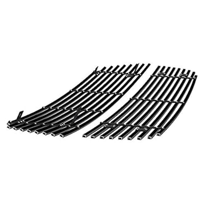 APS Premium Stainless Steel SS Black Billet Grille Grill Insert Combo Compatible with Suzuki Grand Vitara 2006 2007 2008 2009 2010 2011 2012 Main Upper Lower Bumper N19-H42778I